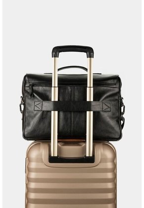 Maletín Portátil Ferrat De Cuero Para Hombre Doble Sistema De Cierre Maletín Portátil Ferrat De Cuero Para Hombre Doble Sistema De Cierre Negro VÉLEZ