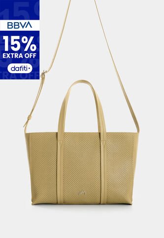 Bandolera Nectaria En Cuero Grabado Para Mujer Bandolera Nectaria En Cuero Grabado Para Mujer Verde Oliva VÉLEZ Vélez