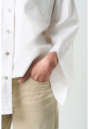 Camisa Soren Para Mujer Oversized Camisa Soren Para Mujer Oversized Blanco XS VÉLEZ