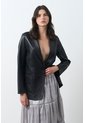 Blazer Astromelia En Cuero Ovino Para Mujer Silueta Recta Blazer Astromelia En Cuero Ovino Para Mujer Silueta Recta Negro S VÉLEZ de Vélez