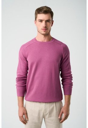 Sweater Tejido En Algodón Para Hombre Manga Ranglan Sweater Tejido En Algodón Para Hombre Manga Ranglan Mora XXL VÉLEZ