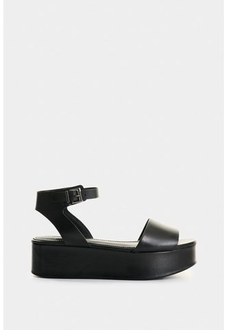 Sandalia Plataforma De Cuero Para Mujer Soren Sandalia Plataforma De Cuero Para Mujer Soren Negro 40 VÉLEZ Vélez