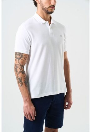 Polo Manga Corta Essential Para Hombre Textura Polo Manga Corta Essential Para Hombre Textura Blanco M VÉLEZ