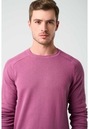 Sweater Tejido En Algodón Para Hombre Manga Ranglan Sweater Tejido En Algodón Para Hombre Manga Ranglan Mora XXL VÉLEZ
