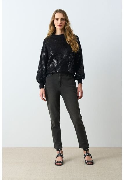 Jean Bota Recta Black En Denim Para Mujer Cortes Cuero Jean Bota Recta Black En Denim Para Mujer Cortes Cuero Gris 12 VÉLEZ