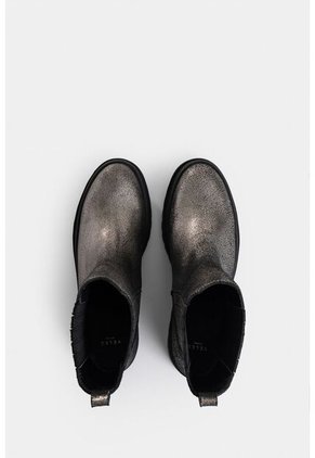 Botines Orión De Cuero Folia Para Mujer Silueta Chelsea Botines Orión De Cuero Folia Para Mujer Silueta Chelsea Plata 41 VÉLEZ