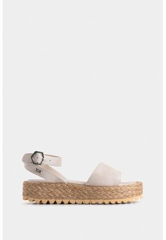 Sandalia Plataforma Salem De Cuero Para Mujer Fibra Natural Sandalia Plataforma Salem De Cuero Para Mujer Fibra Natural Blanco 36 VÉLEZ Vélez