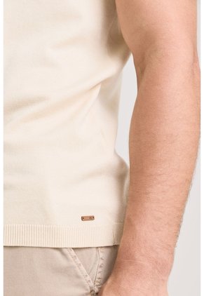 Camiseta Franjas 2 Tejida Para Hombre Manga Corta Camiseta Franjas 2 Tejida Para Hombre Manga Corta Arena XL VÉLEZ