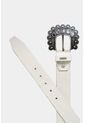 Cinturón Unifaz Mars De Cuero Para Mujer Silueta Hexagonal Cinturón Unifaz Mars De Cuero Para Mujer Silueta Hexagonal Blanco M VÉLEZ de Vélez