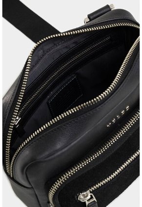 Manos Libres Bright De Cuero Para Hombre Detalle Gamuzado Manos Libres Bright De Cuero Para Hombre Detalle Gamuzado Negro VÉLEZ