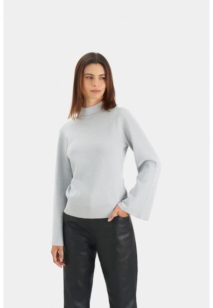 Sweater Misolis Tejido Para Mujer Hilos Lurex Sweater Misolis Tejido Para Mujer Hilos Lurex Plata XL Vélez