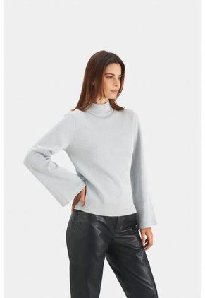 Sweater Misolis Tejido Para Mujer Hilos Lurex Sweater Misolis Tejido Para Mujer Hilos Lurex Plata XL Vélez