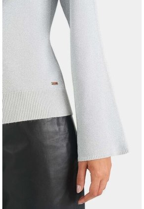 Sweater Misolis Tejido Para Mujer Hilos Lurex Sweater Misolis Tejido Para Mujer Hilos Lurex Plata XL Vélez