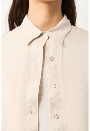 Camisa Manga Larga En Lino Para Mujer Peonia Camisa Manga Larga En Lino Para Mujer Peonia Arena M VÉLEZ