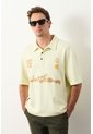 Polo Cropped En Algodón Para Hombre Primavera Polo Cropped En Algodón Para Hombre Primavera Amarillo Limon L VÉLEZ de Vélez