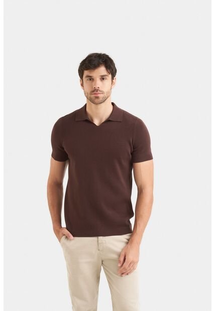 Polo Tejida Para Hombre Cuello En V Polo Tejida Para Hombre Cuello En V Cafe S Vélez