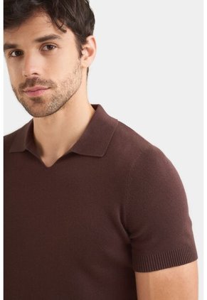 Polo Tejida Para Hombre Cuello En V Polo Tejida Para Hombre Cuello En V Cafe S Vélez