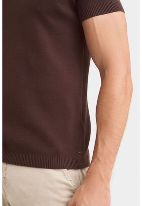 Polo Tejida Para Hombre Cuello En V Polo Tejida Para Hombre Cuello En V Cafe S Vélez