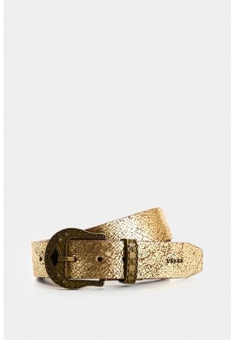 Cinturón Amaru Unifaz En Cuero Folia Para Mujer Cinturón Amaru Unifaz En Cuero Folia Para Mujer Dorado XL VÉLEZ Vélez