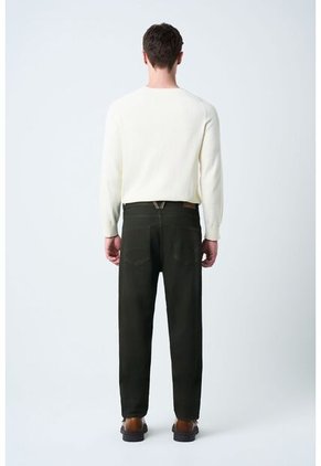 Jean Ler De Algodón Y Cuero Para Hombre Acabado Vintage Jean Ler De Algodón Y Cuero Para Hombre Acabado Vintage Verde Oliva 38 VÉLEZ