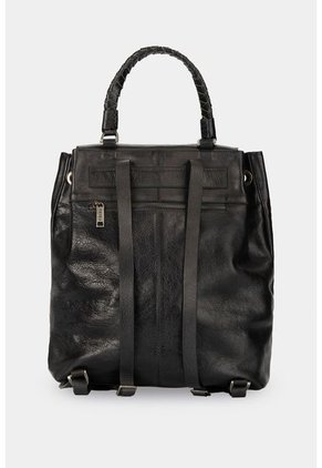 Morral Azalea De Cuero Para Mujer Tapa Frontal Negro