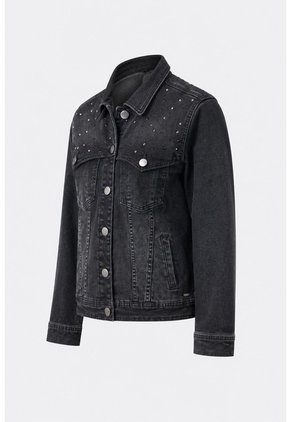 Chaqueta En Denim Para Mujer Western Chaqueta En Denim Para Mujer Western Negro XS VÉLEZ