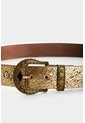 Cinturón Amaru Unifaz En Cuero Folia Para Mujer Cinturón Amaru Unifaz En Cuero Folia Para Mujer Dorado XL VÉLEZ de Vélez