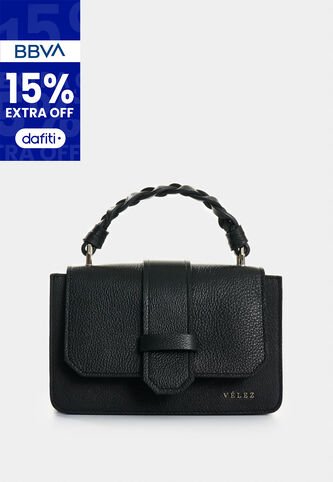 Manos Libres Garniel De Cuero Para Mujer Manija Tejida Manos Libres Garniel De Cuero Para Mujer Manija Tejida Negro VÉLEZ Vélez