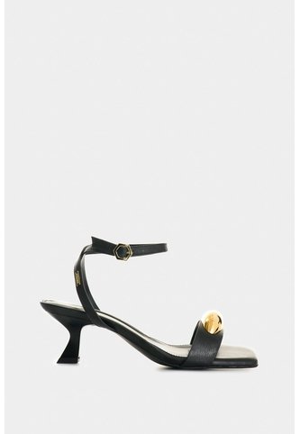 Sandalia Tacón De Cuero Para Mujer Cleo Sandalia Tacón De Cuero Para Mujer Cleo Negro 39 VÉLEZ Vélez