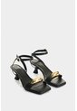Sandalia Tacón De Cuero Para Mujer Cleo Sandalia Tacón De Cuero Para Mujer Cleo Negro 39 VÉLEZ de Vélez