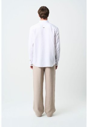 Camisa Manga Larga Semi Fitted Para Hombre Roma Camisa Manga Larga Semi Fitted Para Hombre Roma Blanco XL VÉLEZ