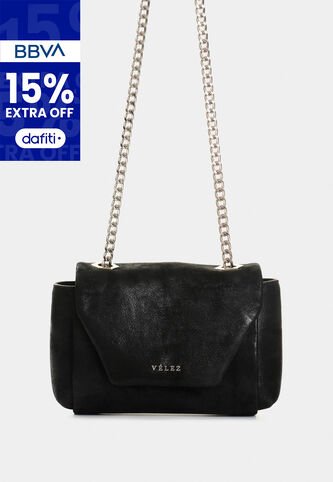 Manos Libres Mini Lili De Cuero Para Mujer Con Cadena Manos Libres Mini Lili De Cuero Para Mujer Con Cadena Negro VÉLEZ Vélez