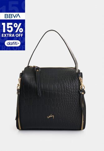 Manos Libres Libertad 2.0 De Cuero Para Mujer Grabado Manos Libres Libertad 2.0 De Cuero Para Mujer Grabado Negro VÉLEZ Vélez