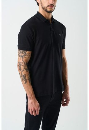 Polo Manga Corta Essential Para Hombre Textura Polo Manga Corta Essential Para Hombre Textura Negro L VÉLEZ