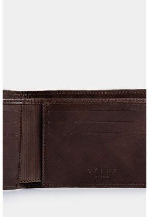 Billetera Montt De Cuero Para Hombre Acabado Brillo Billetera Montt De Cuero Para Hombre Acabado Brillo Cafe VÉLEZ