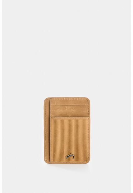 Porta Tarjetas Vértice De Cuero Para Hombre Detalle Rayas Porta Tarjetas Vértice De Cuero Para Hombre Detalle Rayas Miel VÉLEZ