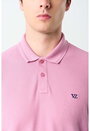 Polo Manga Corta Essential Para Hombre Textura Polo Manga Corta Essential Para Hombre Textura Rosado M VÉLEZ