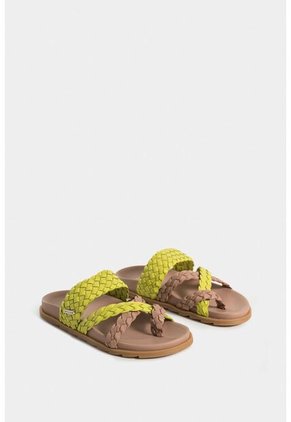 Sandalias Planas Bromelia De Cuero Para Mujer Correas Trenzadas Sandalias Planas Bromelia De Cuero Para Mujer Correas Trenzadas Arena 40 Vélez