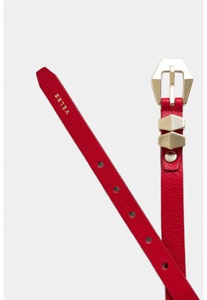 Cinturón Unifaz Gardenia De Cuero Para Mujer Pasador Hexagonal Cinturón Unifaz Gardenia De Cuero Para Mujer Pasador Hexagonal Rojo M VÉLEZ