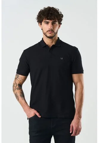 Polo Manga Corta Essential Para Hombre Textura Polo Manga Corta Essential Para Hombre Textura Negro L VÉLEZ Vélez