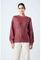 Sweater Tejido Layla Para Mujer Efecto Resinado Sweater Tejido Layla Para Mujer Efecto Resinado Vinotinto XL VÉLEZ de Vélez