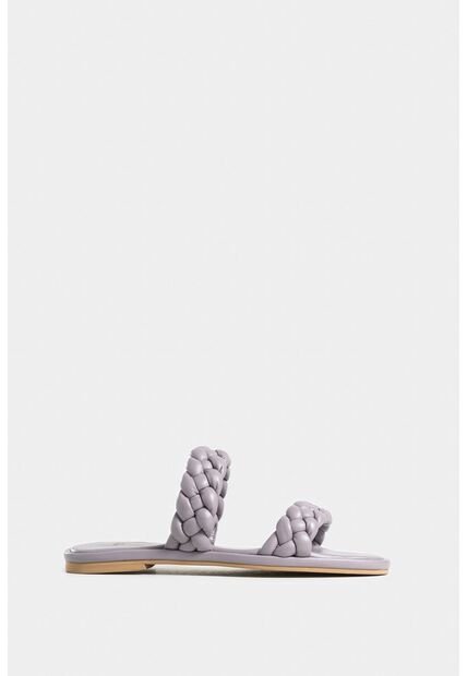 Sandalia Plana Glyceria De Cuero Para Mujer Tiras Trenzadas Sandalia Plana Glyceria De Cuero Para Mujer Tiras Trenzadas Lila 38 Vélez