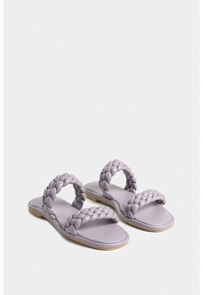 Sandalia Plana Glyceria De Cuero Para Mujer Tiras Trenzadas Sandalia Plana Glyceria De Cuero Para Mujer Tiras Trenzadas Lila 38 Vélez