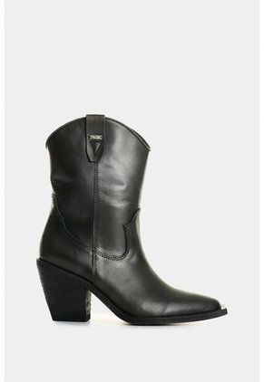 Botines Texanos De Cuero Brush Off Para Mujer Solen Botines Texanos De Cuero Brush Off Para Mujer Solen Negro 38 VÉLEZ
