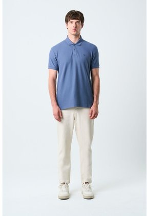 Polo Manga Corta Essential Para Hombre Textura Polo Manga Corta Essential Para Hombre Textura Azul XL VÉLEZ