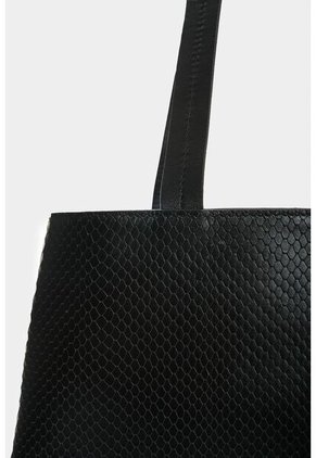 Shopping Munai En Cuero Grabado Para Mujer Shopping Munai En Cuero Grabado Para Mujer Negro VÉLEZ