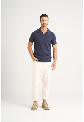 Polo Tejida Para Hombre Cuello En V Polo Tejida Para Hombre Cuello En V Azul Oscuro L VÉLEZ