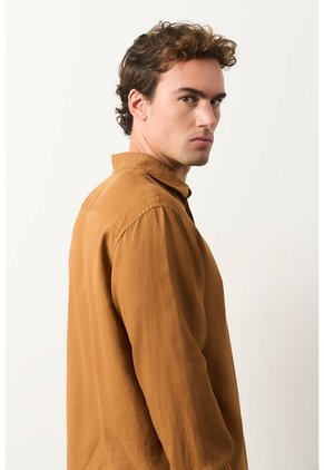 Camisa Manga Larga Semi Fitted Para Hombre Roma Camisa Manga Larga Semi Fitted Para Hombre Roma Miel S VÉLEZ