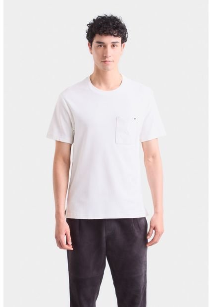 Camiseta En Algodón Para Hombre Bolsillo Cuero Camiseta En Algodón Para Hombre Bolsillo Cuero Blanco XL Vélez
