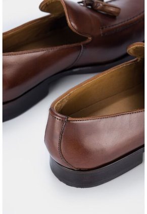 Mocasines Draco De Cuero Liso Para Hombre Borla Decorativa Mocasines Draco De Cuero Liso Para Hombre Borla Decorativa Miel 44 Vélez